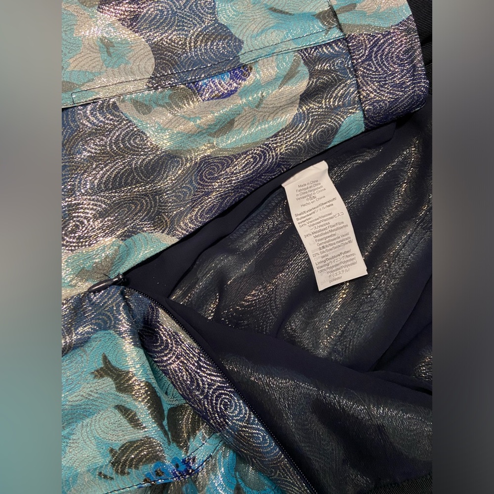 J Crew Floral Metallic Midi Skirt Size 4 NWT! - Picture 6 of 6
